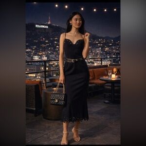 Anthropologie NWT Sleeveless Sweetheart Midi Dress size XL.